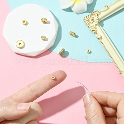 8шт 4 стиля латунные бусины с микропаве и кубическим цирконием KK-CJ0003-05