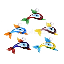 Colgantes artesanales de lampwork&nbsp;LA-N048-12