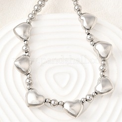 Латунные круглые бусины в форме сердца для женщин NJEW-D314-09G