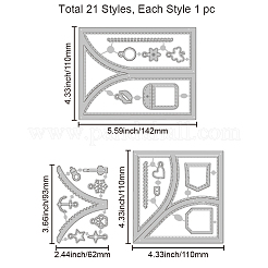 Молния тема углеродистой стали штампы трафареты DIY-WH0309-2022