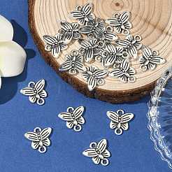 Разъемы из сплава бабочки в тибетском стиле&nbsp;TIBE-5369-AS-LF