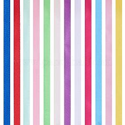 24 цветные высокоплотные полиэфирные атласные ленты&nbsp;SRIB-PH0001-04-6mm