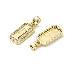 26шт латунные подвески с микропаве и кубическим цирконием ZIRC-I369-01G