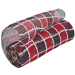 Полиэстеровая декоративная сетчатая лента для елок&nbsp;SIL-WH20025-050C