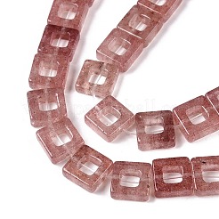 Природного кварца клубники нитей бисера G-N342-103