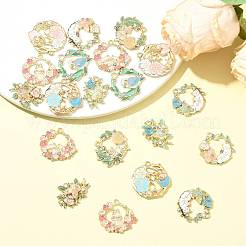 20pcs 10 styles de pendentifs en émail en alliage&nbsp;ENAM-FS0004-09