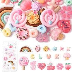 ABS-Kunststoff-Imitationsperlen & Polymer-Ton & Acryl- & Harz-Cabochon-Zubehörungssets&nbsp;DIY-FS0009-77