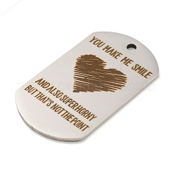 Не тускнеющие подвески ко дню святого валентина из нержавеющей стали 201&nbsp;STAS-L079-02P-07