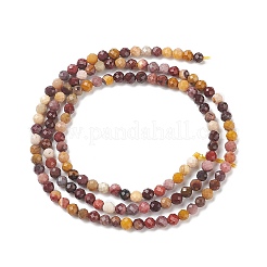 Fili di perline rotonde sfaccettate di mookaite naturale&nbsp;LS-G-A129-2mm-19-1