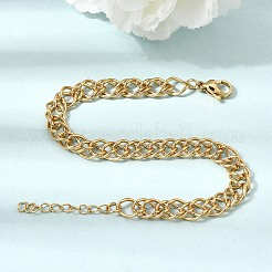 Bracelets à double maillon en acier inoxydable 304 de 6.5 mm pour femmes et hommes&nbsp;SA-CBA37BC-21G