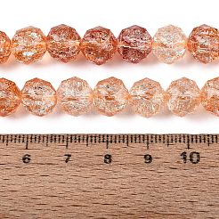 Fili di perline di vetro trasparenti screpolate&nbsp;GLAA-N063-10mm-10