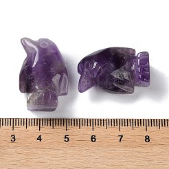 天然アメジストに彫られた癒しのペンギンの置物  レイキエネルギーストーンのディスプレイ装飾  12.5~13x18~18.5x26.5~27mm&nbsp;G-B062-08D
