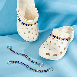 1 комплект эмалевой бабочки из сплава с цепочкой для украшения обуви в виде звеньев от сглаза&nbsp;FIND-NB0004-12