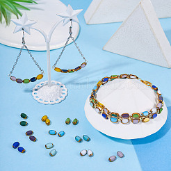 110шт 11 цвета гальванические стеклянные бусины&nbsp;EGLA-TA0012-98