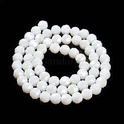 Гальванические непрозрачные стеклянные бусины&nbsp;EGLA-A035-P8mm-A01