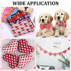 18 Stück Valentinstag-Polyester-Baumwollstoff&nbsp;DIY-WH0128-65