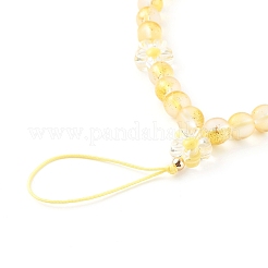 Матовые круглые мобильные ремни из стеклянных бусин HJEW-JM00467-04