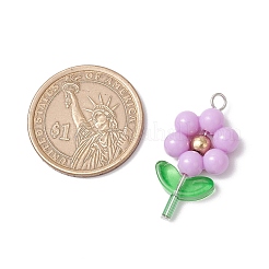 Цветочные прозрачный акрил подвески&nbsp;PALLOY-JF03719-01