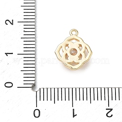 真鍮マイクロパヴェクリアキュービックジルコニアチャーム  花のチャーム  14KGP本金メッキ  12.5x11x3mm  穴：1mm&nbsp;CU-CBAFF5B-24G