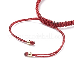 Bracelet de perles tressées en polyester semi-fini&nbsp;AJEW-JB01128-01