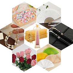 100 Organza-Kordelzugbeutel für chinesische Fächer&nbsp;OP-GF0001-02B