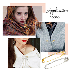 20шт брошь-булавка из сплава 2 цветов со стразами SJEW-FH0001-04