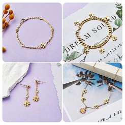 10 шт. подвески-соединители в виде цветка из нержавеющей стали 430&nbsp;JX237B