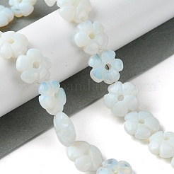 オパールビーズ連売り  花  14x14x5.5mm  穴：1.2mm  約29個/連  14.80''（37.6センチメートル）&nbsp;G-H023-B15-01