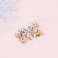 201 ステンレススチールリンクコネクター  カメ  ゴールデン·ステンレス鋼色  18x12x1mm  穴：1.2mm  2色  10個/カラー  20個/箱&nbsp;STAS-CA0001-03