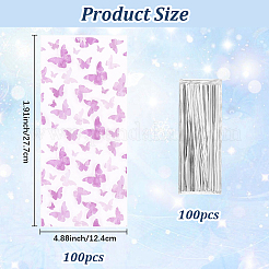 Целлофановые пакеты для упаковки конфет с принтом сливовой бабочки&nbsp;ABAG-WH20005-41