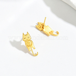 Милые серьги-гвоздики в виде кошек для женщин&nbsp;DX2509