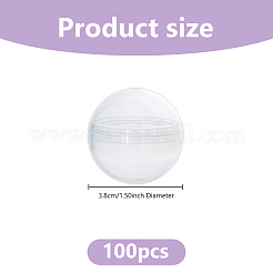 PP自動販売機用卵カプセル100個  収納カプセル  透明  38mm  内径：34~36mm&nbsp;AJEW-DC0004-14
