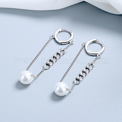 925 серьги-кольца из стерлингового серебра с круглой цепочкой FS-WG0D558-01