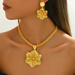 Элегантный винтажный повседневный комплект из латунных серег-гвоздиков и ожерелий с подвесками для женщин IB9280