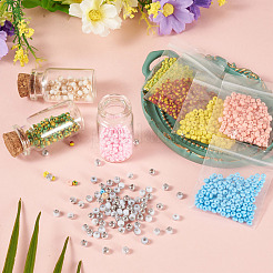 45 г двухцветных непрозрачных стеклянных бусин&nbsp;SEED-TA0001-22