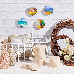 Незаконченные деревянные круглые схимы WOOD-WH0027-73