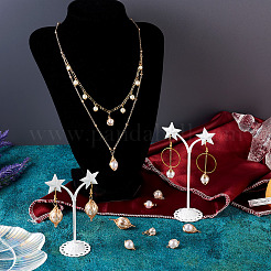 24 шт. 6 подвески из искусственного жемчуга из АБС-пластика в обертке из проволоки&nbsp;KK-SW0001-07