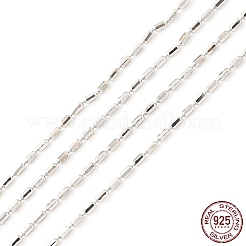 Антикоррозийные родиевые цепочки из стерлингового серебра 925 пробы с овальными шариками STER-F052-02P