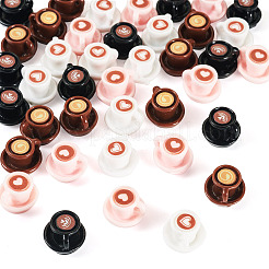 40 шт. 4-х цветные миниатюрные украшения из смолы кофе FIND-TA0006-60