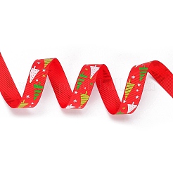 Natale stampato nastro del grosgrain per Natale pacchetto regalo&nbsp;SRIB-D011-16mm-01