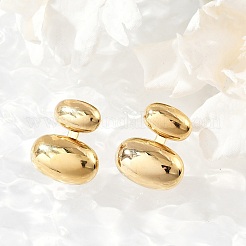 Овальные серьги-гвоздики из нержавеющей стали 304&nbsp;EJEW-M073-08G