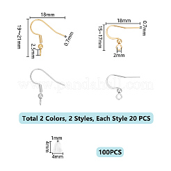 80 шт. 4 французских крючка из нержавеющей стали 304 с катушкой и шариком STAS-UN0055-63