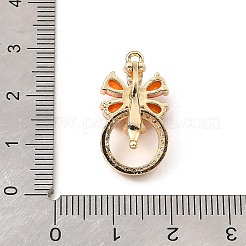 Застежка из латуни с фианитами&nbsp;KK-G484-01B-G