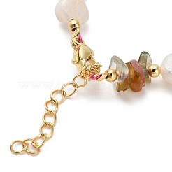 Braccialetti di perline di tormalina naturale per le donne&nbsp;BJEW-F478-02B