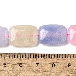 Нити бусин из натурального окрашенного малайзийского нефрита G-B137-B02-01D