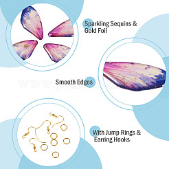 4 комплект подвесок из двухцветной смолы&nbsp;DIY-TA0013-51