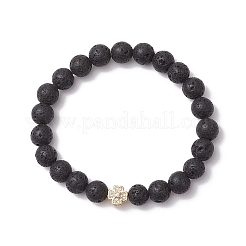 Круглые бусины из натуральной лавы&nbsp;BJEW-JB11829