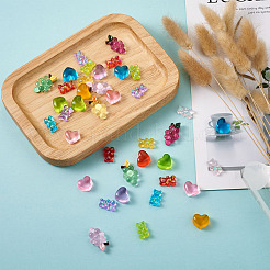 116шт 16 цвета прозрачные кабошоны из смолы RESI-TA0001-23