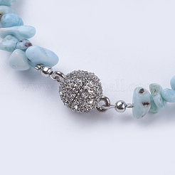 Натуральные ларимарные браслеты BJEW-JB03476-04