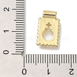 Стойка из латуни с подвесками из стеклянных перламутровых бусин&nbsp;KK-I720-52G-02